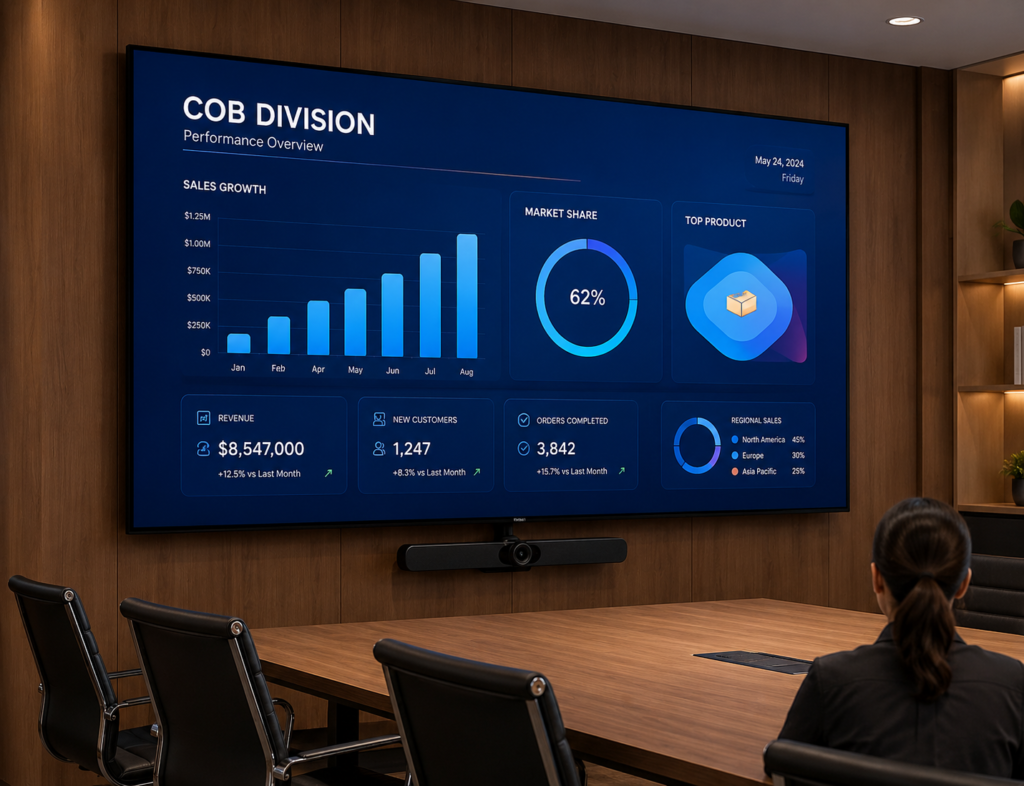 COB All in One LED Display in a Corporate Office