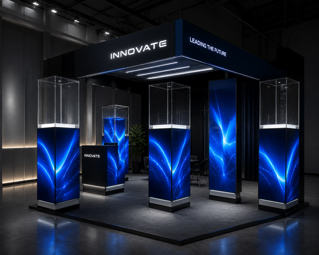 Exhibition LED Displays at a Trade Show booth