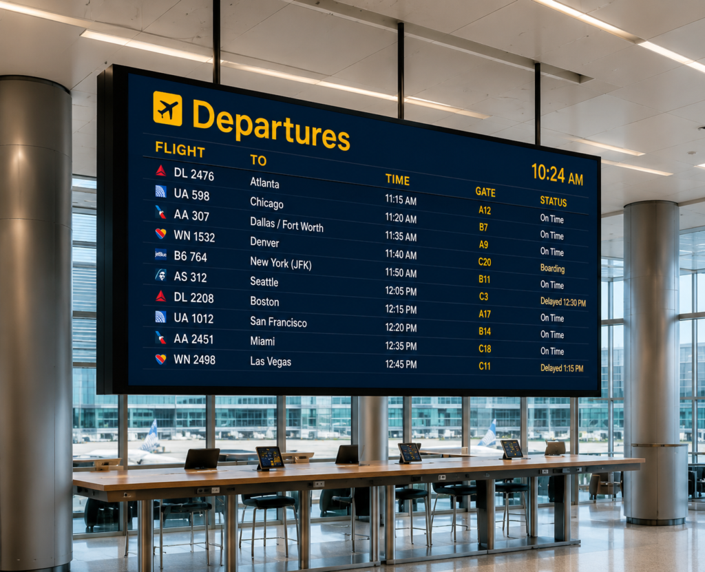 SMD All in One LED Display at an Airport